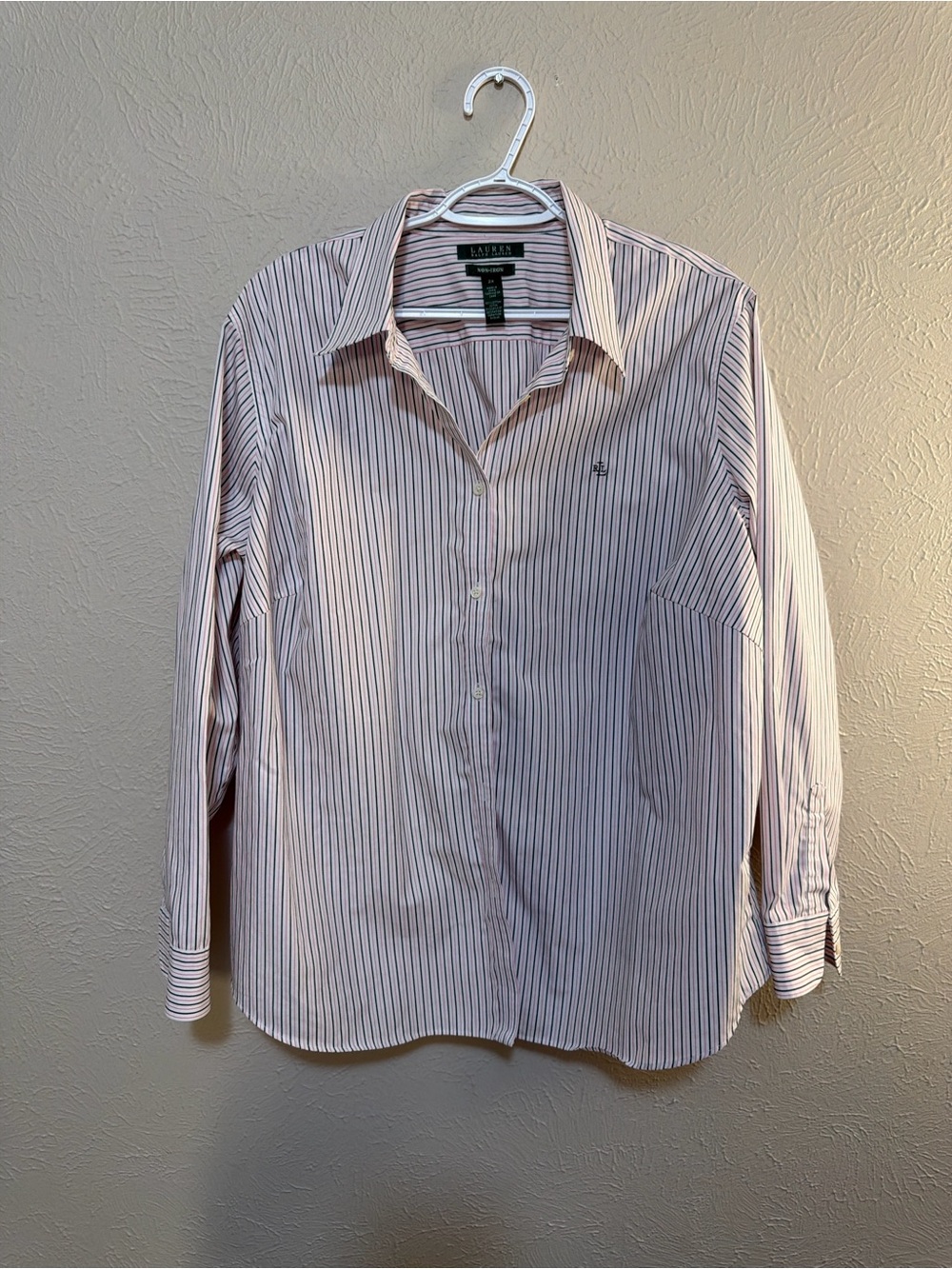 Ralph Lauren Pink and White Striped Men's Dress Shirt